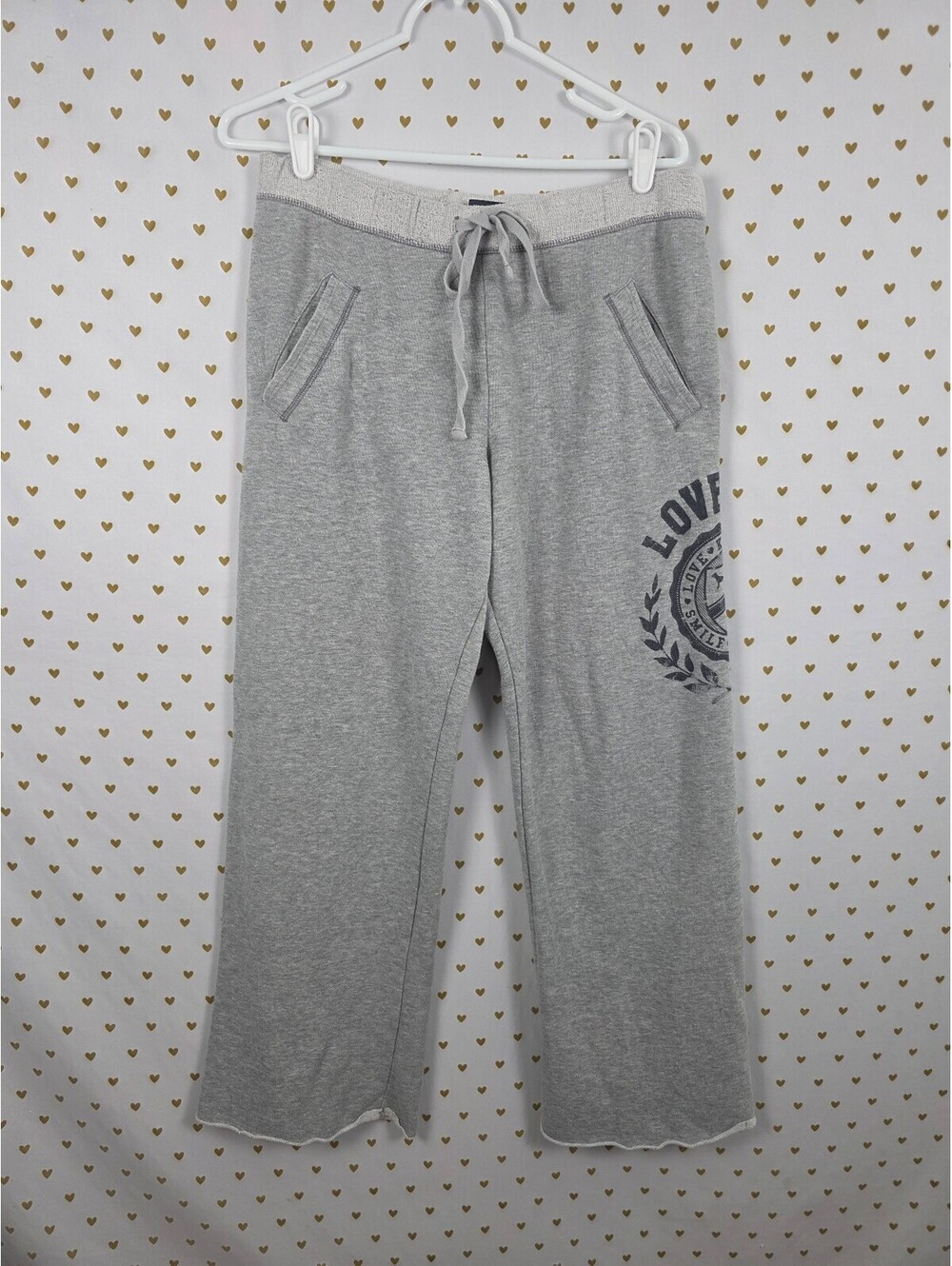 Victorias Secret PINK Small Vintage Short Grey Sweats LOVE Diaper Butt Boyfriend